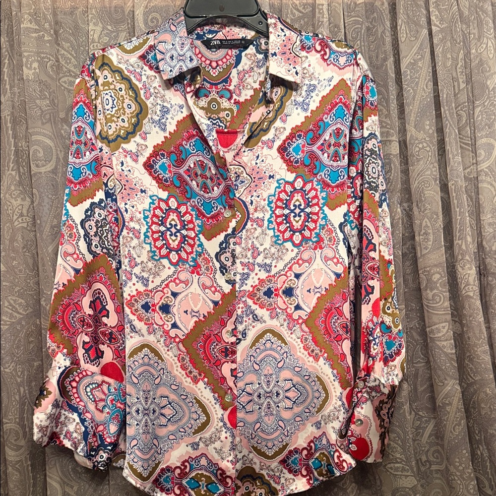 Zara Multicolor Paisley Shirt